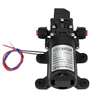 DeJivsin 12v Wasserpumpe, Membranpumpe, DC Water Pump 70W 6A, Druckwasserpumpe, Wasserpumpe Selbstansaugend für Wohnwagen, Boote, Wohnmobile und Garten Membranpumpe