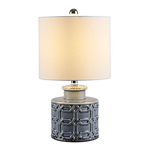 SAFAVIEH Bijou Blue Ceramic Table Lamp with LED