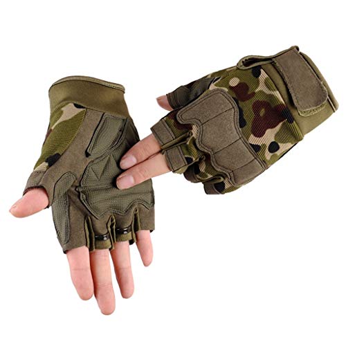 QIMANZI Guantes de exterior para hombre, entrenamiento táctico, guantes de moto, guantes de escalada, dedos completos, guantes sin dedos, para senderismo, escalada, motocicleta, bicicleta, ciclismo,