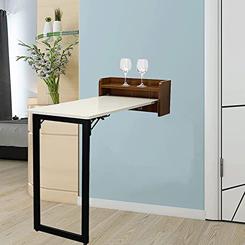 Table pliante murale compacte comme bureau pour chambre et petit espace