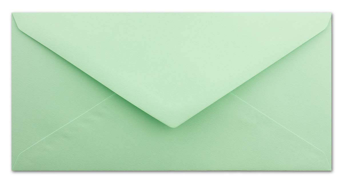 FarbenFroh by GUSTAV NEUSER 50 envelopes mint green DIN long, 110 x 220 mm (11 x 22 cm), wet-glued without window - Image 4