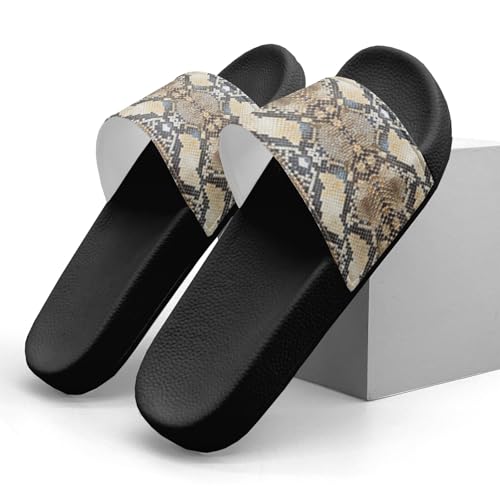 Pitovozu Snake Skin Slippers for Women Men Comfotable Sandals Non Slip Home Bedroom Pool Shower Outdoor Slide Slippers3