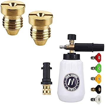 M MINGLE Foam Cannon for Pressure Washer, Foam Cannon Orifice Nozzle Tips, with 5 Nozzle Tips