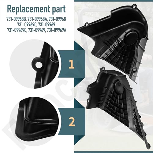 FancyTark 731-09968B Right Hand Spindle Cover & 731-09969C Left Hand Spindle Cover Compatible with Cub Cadet, MTD, Troy Bilt 50 & 54\" XT1 XT2 ZT1 ZT2 RZT RZT-L50 XT1-GT50 Lawn Mower