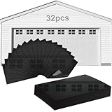 HULKNPEW Glossy Magnetic Garage Door Windows,2 Car Update Garage Door Magnetic Decorative Hardware 4X6inches-32pcs