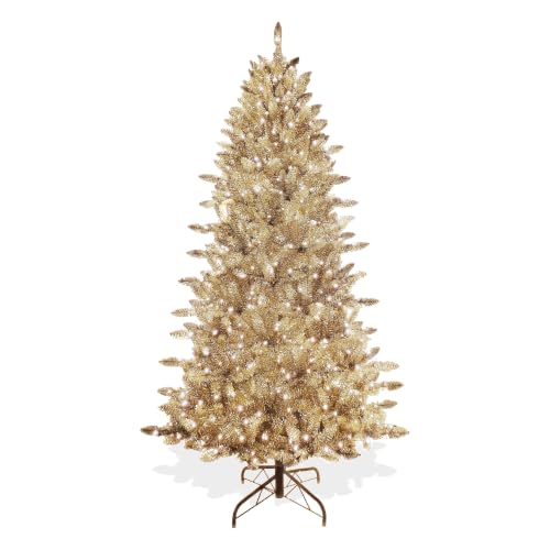Tinsel Pre-Lit Artificial Christmas Tree