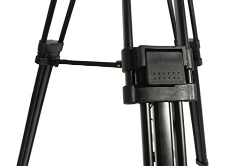 Image of Professional Video Tripod ST-650, 65mm Bowl, 62 inch Height, with 2 Quick Release Plates, Fluid Head and Travel Bag
