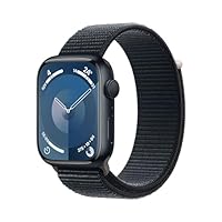 Apple Watch Series 9 GPS 45mm Smartwatch con cassa in alluminio color mezzanotte e Sport Loop...
