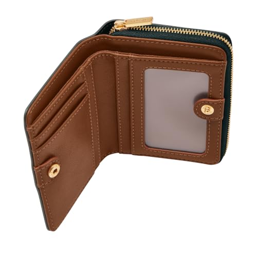 Image of Fossil Women's Logan RFID-Blocking Leather Mini Multifunction Bifold Wallet