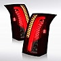 Autozensation Compatible with Cadillac Cts 2003-2007, Red Smoke Lens LED Bar Tail Lights, L+R Pair Taillight Assembly