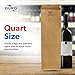 Duro Kraft Paper Wine & Liquor Bags for Quart-Sized Bottles, 4.25x2.5x16 Inches, Ideal Paper Gift Bags for Blind Wine Tastings, Retail & Liquor Stores - 500 Count