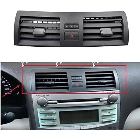 Air Conditioning Vent Center A/C Air Conditioning Vents Compatible with Toyota Camry Dash 2007-2013 Trim Insert Outlet Panel Grille 55660-06100 Cover