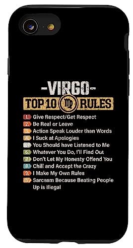 Carcasa para iPhone SE (2020) / 7 / 8 Signo del zodiaco Funny Top 10 Gráfico de reglas de Virgo