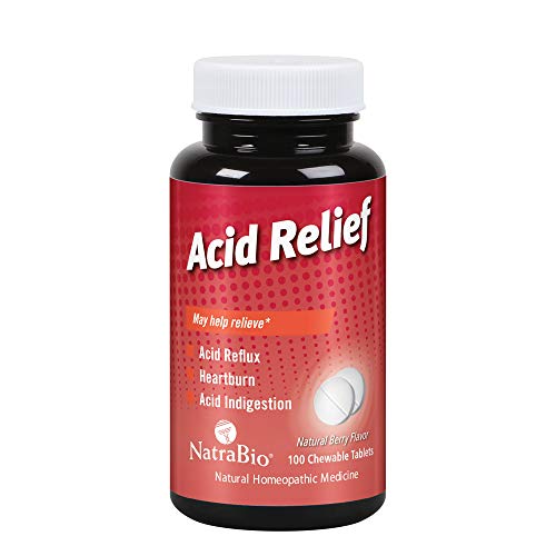 Natrabio Acid Relief Tablets, Berry, Chewable, 100 Count