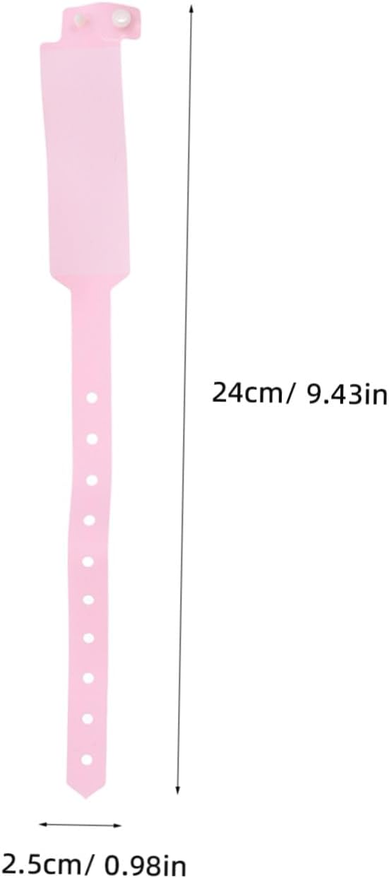 Amosfun 200pcs Adult Patient Id Wristbands for Hospital Use, Hypoallergenic PVC Material with Smooth Surface, Pink Identification Bands that Reduce Manual Id Errors and Ensure Accurate image 2
