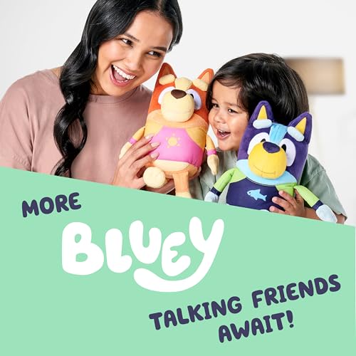Bluey Chattermax Sound Effects Talking Plush, 10” Soft Toddler Toys, Interactive Singing Stuffed Animal with 6 Phrases, Baby Plush Toys for Kids by Bluey - Image 6