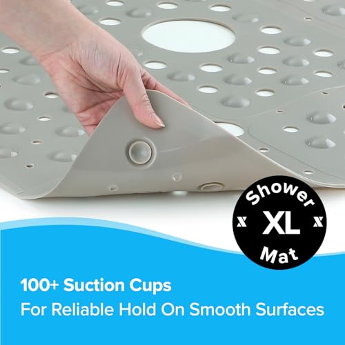 Slipx Solutions 05681-1 Extra Large Square Shower Mat, 27"X27", Non-Slip Stall Mat For Elderly & Kids Standing Bath Tub Mat thumb #3