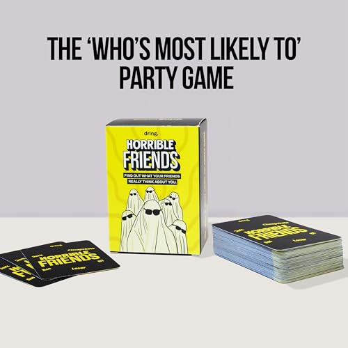 Image of Dring Horrible Friends - The 'Who's Most Likely to' Party Game | Find Out What Your Friends Really Think About You!? | PartyGame, Adult, 108 Cards | House PartyGame, Friends Game.
