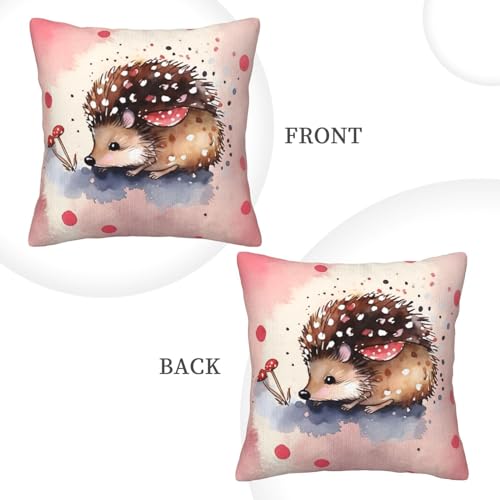 Housse de coussin velours côtelé hérisson 50x50 cm pour canapé - 5