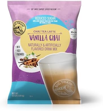 Big Train No Sugar Added Vanilla Chai Tea Latte Beverage Mix, 3.5 lb (Pack of 1)