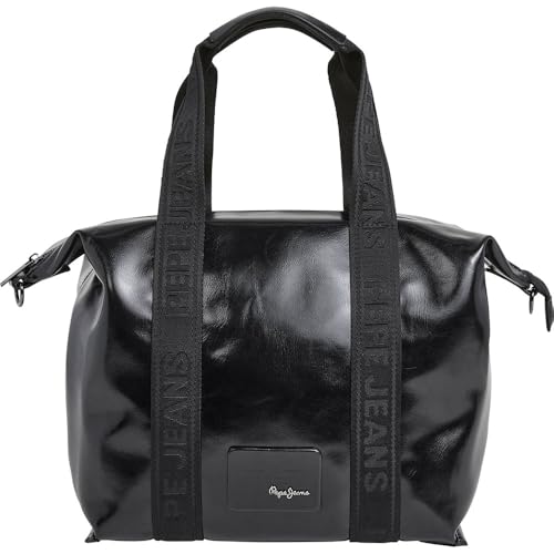 Pepe Jeans Chelsea - Bolso brillante para mujer, talla única, Negro (Black), Talla única