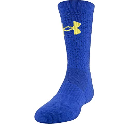 Under Armour Kids' SC30 Phenom Crew Socks 3 Pack (Royal Blue, 13.5K - 4Y)4