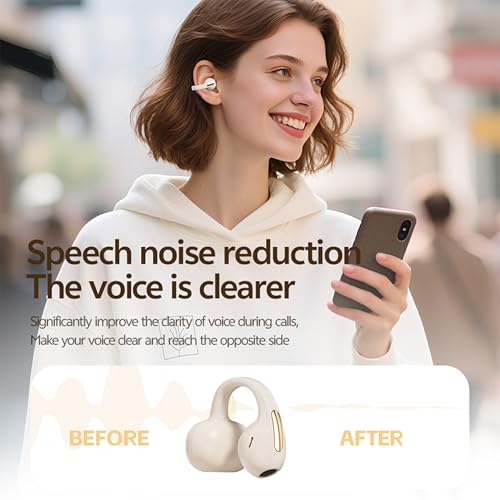 50% Off Wireless Clip-on Earbuds with Bluetooth 5.4