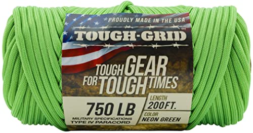 Image of TOUGH-GRID 750 Paracord, 100% Nylon, Made in USA, Type IV Mil-Spec Cord