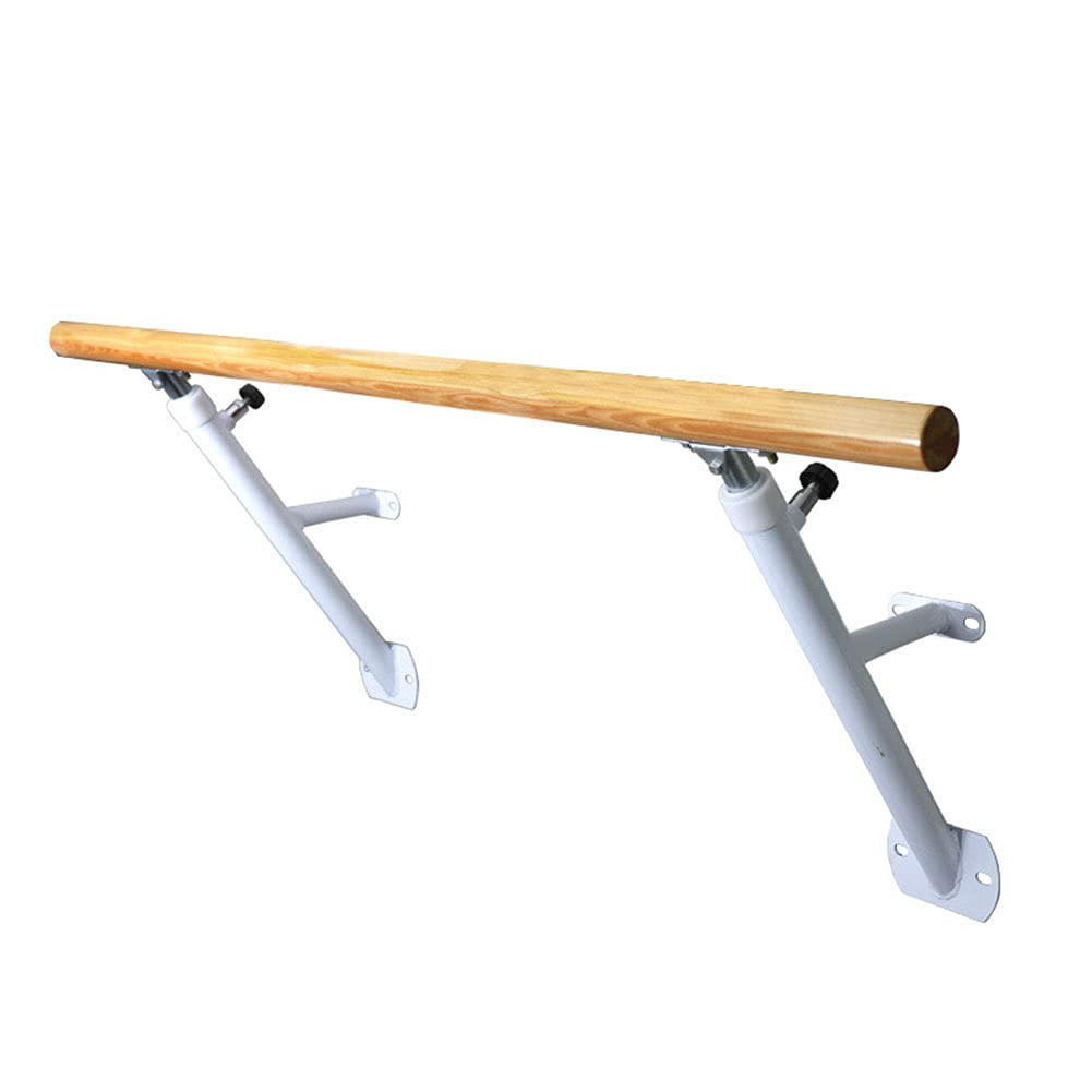 CakunmikDouble ballet rod, portable height-adjustable non-slip ballet bar Detached wood Heavy Duty Dancing Stretching Ballet for home dancing 150 cm,1M