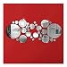 OMGAI DIY Mirror Wall Sticker, Removable Round Acrylic Mirror Decor of Self Adhesive Circle for Art Window Wall Decal Kitchen Home Decoration, 30Pcs