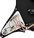 Pareschi SSS Loaded Pickguard Set - Single Coil Pickups, 3-Ply Black, Easy Drop-In Replacement – Compatible with Fender Stratocaster Guitars, Black