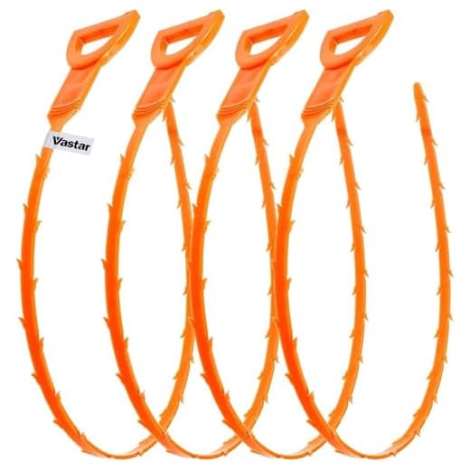 Vastar 3 Pack 25 Inch Drain Snake Hair Drain Clog Remover Cleaning Tool