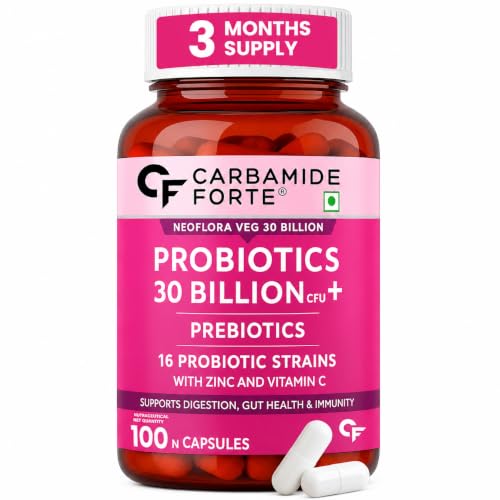 Carbamide Forte 30 Billion CFU Probiotics Supplement with Prebiot...