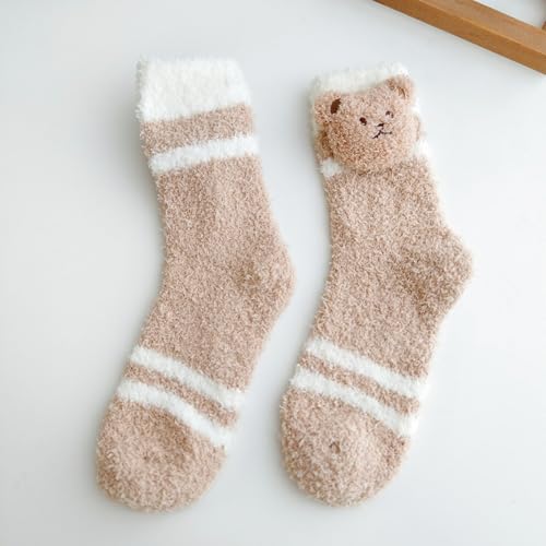 Image of Benefeet Sox Cute Fuzzy Socks for Women Girls - Fluffy Cozy Warm Winter Funny Animal Slipper Plush Sleeping Socks