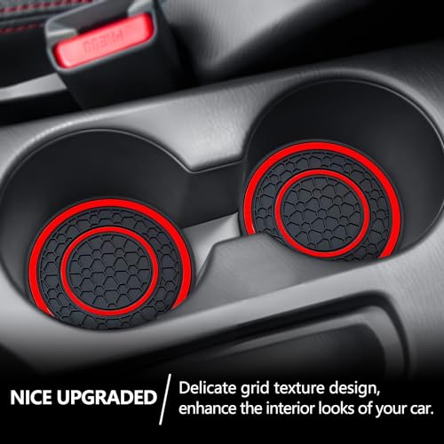 Portavasos para auto Auprite silicona 4 piezas rojo miniatura 6