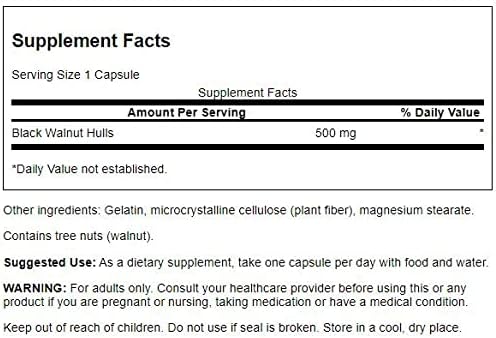 Black Walnut Hulls 500 mg