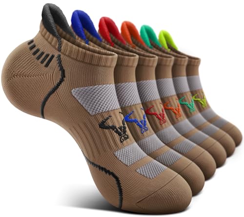 Image of BULLIANT Men Running Ankle Socks 6Pack-Cushioned Support-Low Cut No Show | Fully Terry Sole | Arch Support | Seamless Toe Closure | Moisture-Wicking Breathable Mesh | Reinforced Heel&Toe