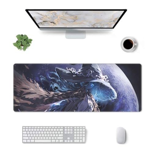 Game El-den Mouse Pad Ring Non-Slip Gaming Mouse Pad Suitable for Game Office - 11.8x31.5in