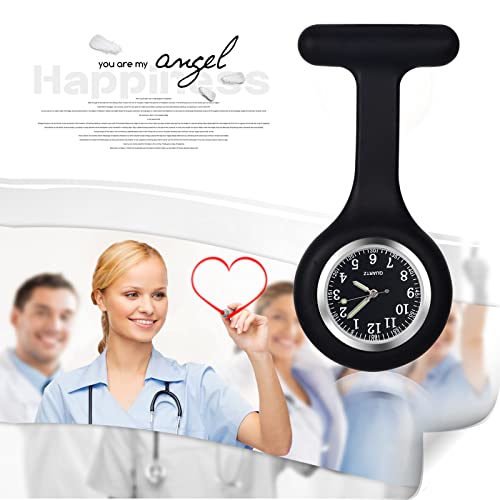 Image of Aroncent Nurse Fob Watch Collection: Medical Professional Lapel Pin-On Pocket Watches with Second Hand - Various Styles and Colors for Healthcare Workers