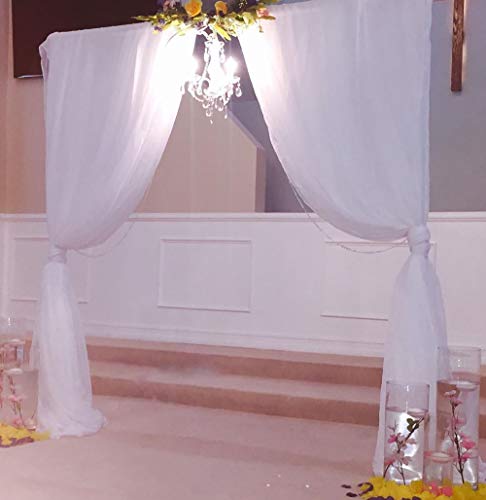 Gypsy Color The Original Plug-In 3 Light Crystal White Hanging Swag Chandelier H17”Xw12”, White Metal Frame With Clear Glass Stem And Clear Acrylic Crystals & Beads That Sparkle Just Like Glass #TOP4