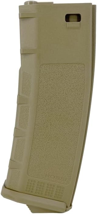Cargador Mid-Cap de 120 Bolas de Capacidad para réplicas de Airsoft Tipo M4, AR15, M16, de polímero en Color Tan de la Marca Rossi