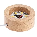 SUPPORT DE BOULES DE CRISTAL : FABRIQUÉ À PARTIR D'UN MATÉRIAU STABLE, CETTE BASE LUMINEUSE EST UNE PLATE-forme stable et robuste pour présenter des boules de cristaux. Base d'affichage LED en bois, lumière de base LED pour affichage en bois de cristal, base éclairée pour affichage d'art en verre 3D. art en résine de verre