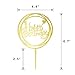 6-Pack Gold Cake Topper Set, Double-Sided Glitter, Acrylic Happy Birthday Cupcake Toppers, Birthday Decorations for Children or Adults.