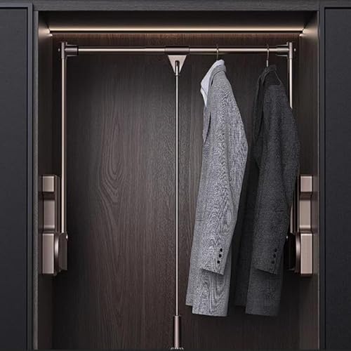 Tringle de penderie rabattable : solution gain de place pour optimiser les placards hauts - 8