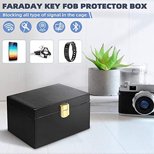 Samfolk Faraday pudełko i etui 2 sztuki, bezkluczykowy ochraniacz na kluczyki samochodowe, klatki blokujące sygnał antykradzieżowy RFID