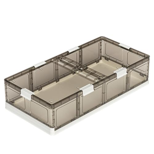 SJWJWOO Contenitori Sottoletto Con Ruote 66L, Cassetto Sotto Letto Pieghevole, Impilabili Cassetti Sotto Letto Può Giocattoli, Piumini, Vestiti, Scarpe