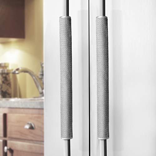 Ougar8 Refrigerator Door Handle Covers Protective Electrical Kitchen Appliances Gloves Fridge Microwave Dishwasher Door Cloth Protector-Catches Drips,Fingerprints Dust Covers (12" L*4" W, Gray Plush) #TOP3
