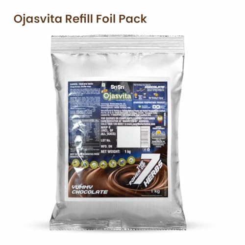 Image of Sri Sri Tattva Chocolate Ojasvita | For Sharp Mind and Healthy Body | Milk Mix | Goodness of 7 Herbs| Immunity Booster - 1kg Foil Pack I Pack Of 2