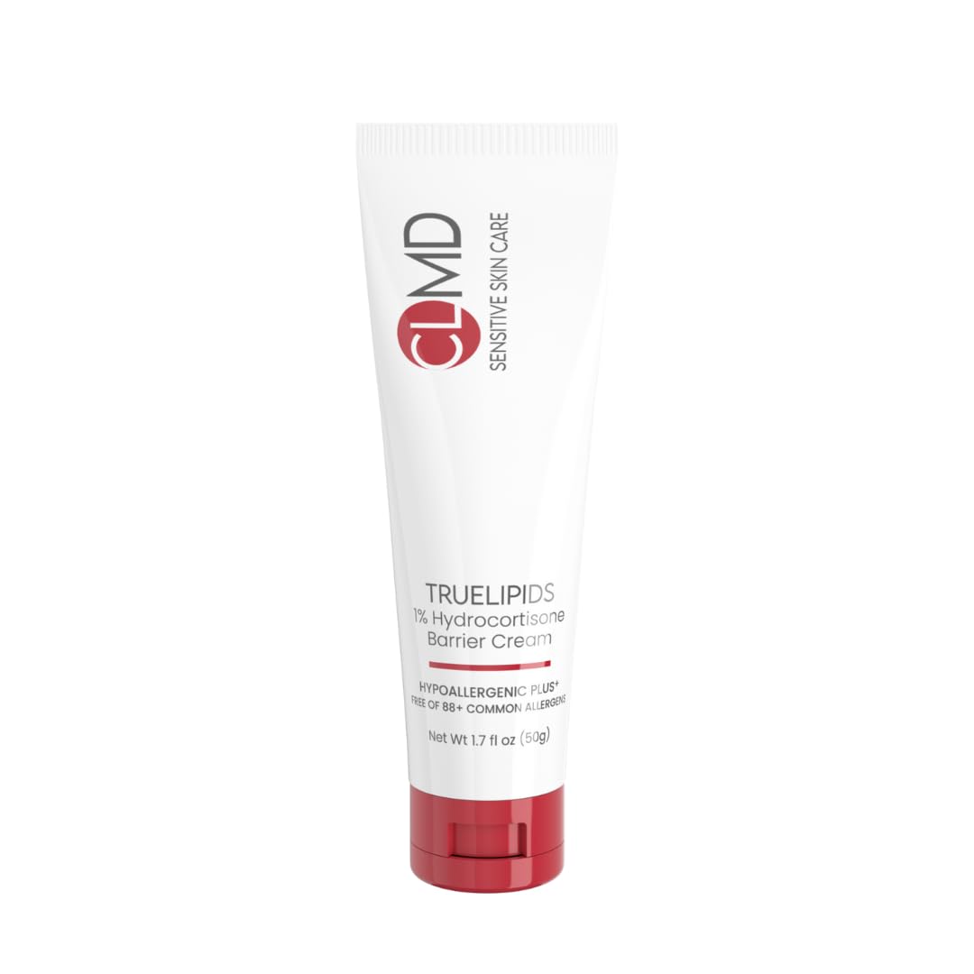 TrueLipids CLMD Hydrocortisone Barrier Cream – 1% Hydrocortisone for Eczema & Itch Relief – Soothes Dry, Cracked Skin, Restores Skin Barrier – Dermatologist Tested – 1.7 fl oz
