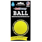 Ruff Dawg Ball – Durable Rubber Dog Toy – Made in USA – Bouncy Ball in Bright Neon Colors – Great for Fetch, Teething & Outdoor Play, Floats in Water